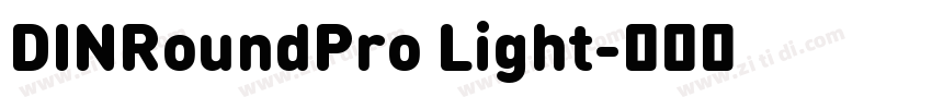 DINRoundPro Light字体转换